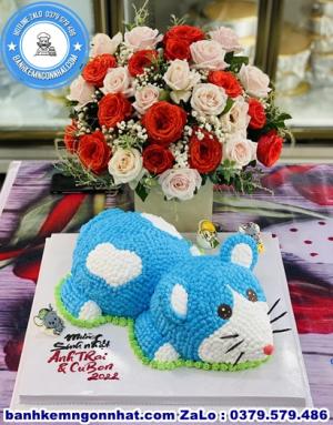 Combo Bánh Kem Và Hoa Tươi 76